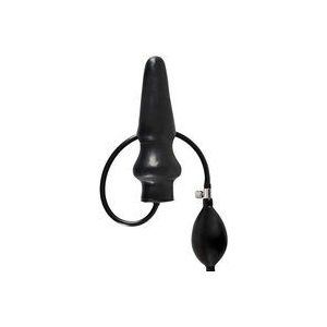 Late X – Latex Opblaasbare Buttplug voor een Strekkende Training van de Sluitspier - Zwart