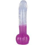 You2Toys – ‘Jolly Buttcock’ met Kleine Balzak en Grote Schacht Extreem Flexibel en Verdikte Eikel op Zuigvoet – 19 cm - Transparant Paars