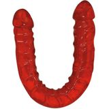 You2Toys – Thermoplast Ultra Dong Dubbele Dildo In Penis Vorm met Vol en Stevig Ontwerp – 43 cm – Zwart