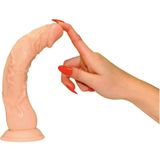 You2Toys – European Lover Dildo met Stevige Zuignap Voor de Harde Solo Aanpak Licht Flexibel – 23 cm – Beigeig