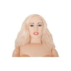 You2Toys – Opblaasbare Liefdespop Juicy – 3D Gevormd Gezicht met Haar – beigeig