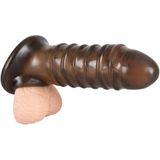 Penis Sleeve Met Ribbels - Zwart