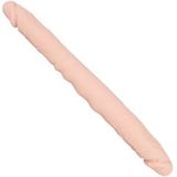 You2Toys – Dubbele Dildo met Uitpuilende Aders Voor de Intieme Ingangen Flexibel en Lang – 30,5 cm – Beigeig