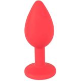 You2Toys – Siliconen Buttplug Sierlijk en Flexibel daarnaast Makkelijk in te Brengen met Rode Edelsteen Maat S – Rood