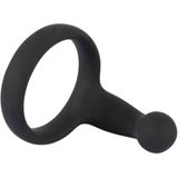 Black Velvets Cockring Met Stimulator - Zwart