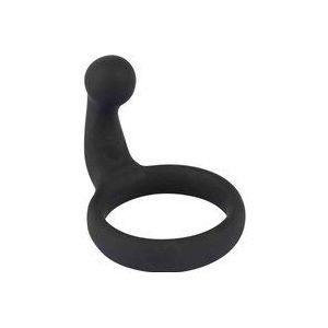 Black Velvets Cockring Met Stimulator - Zwart