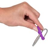 You2Toys – Stalen Dilator Penis Plug met Siliconen Eikel Ring voor de Gewillige Onderdaan - Zilver