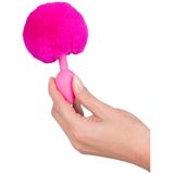 You2Toys – Siliconen Buttplug met Pluizige Konijnenstaart Uitvoering Lief en Schattig Maat S - Roze