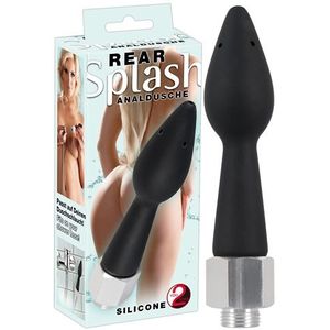 You2Toys – Siliconen Anaal Douche ‘Rear Splash’ Doucheslang Model In Plug Vorm - Zwart