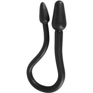 Rebel Double Plug - stimulerende dubbele plug voor vrouwen en mannen, ideaal als paar-speelgoed, om in te voeren, zwart
