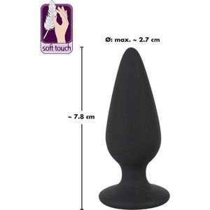 Klassieke Siliconen Buttplug - Black Velvets-L