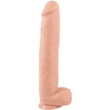 Realistixxx – 3XL Giant Zuignap Dildo met Scrotum en Eikel Voor Enorm Genot en Voldoening – 42 cm – Beigeig