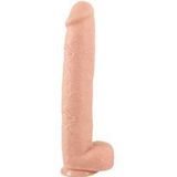 Realistixxx – 3XL Giant Zuignap Dildo met Scrotum en Eikel Voor Enorm Genot en Voldoening – 42 cm – Beigeig