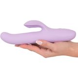 Thrusting Pearl Vibrator van Sweet Smile met flexibele clitorisvibrator en roterende balletjes in de schacht voor orgasme