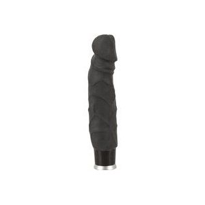 Nature Skin – ‘Big Vibe’ Vibrator met Dikke Aders en Uitgesproken Eikel Zijdezacht Gevoel – 23 cm – Zwart