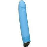 Sweet Smile – ‘Smile Happy’ Licht Gebogen Vibrator met Penis Vorm Voor Erotische Momenten - Blauw