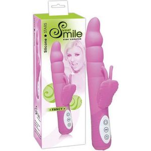 Sweet Smile – ‘Fancy’ Vlinder Vibrator met Verschillende Standen en Extra Stimulerende Werking – Roze