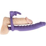 Los Analos – Anale Voorbind Dildo voor Mannen met Vibrerend Clitoris Stimulatie Penis Ring Ontwerp voor Triple Verwenning – 16 cm – Paars