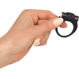 Sweet Smile – Vibrerende Cock Ring met Verwijderbare Vibratie Kogel voor Dubbel Stimulatie – Zwart