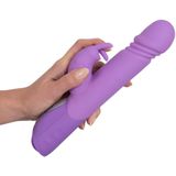 Sweet Smile – Konijn Vibrator met Stimulatie Groeven en Trillende Kop voor Wellustige Momenten – Paars