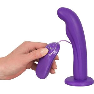You2Toys Silicone Purple Vibe - zachte vibrator met zuigvoet voor vrouwen, gebogen massagestaaf voor G-punk stimulatie, paars