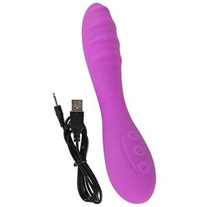 You2Toys Oplaadbare warming geribbeld – oplaadbare stimulator voor vrouwen en paren, zachte vibrator met 7 trillingsniveaus en warmtefunctie, paars