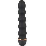 You2Toys Bendy Wavy-vibrator – gevoelsintensieve groefvibrator voor vrouwen en mannen, gemakkelijk te introduceren, glijvriendelijk, soft-touch-textuur, zwart