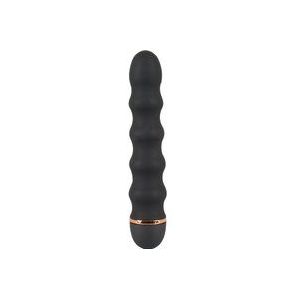 You2Toys Bendy Wavy-vibrator – gevoelsintensieve groefvibrator voor vrouwen en mannen, gemakkelijk te introduceren, glijvriendelijk, soft-touch-textuur, zwart