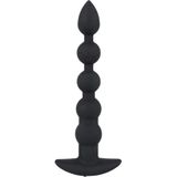 Black Velvet - Oplaadbare Anusvibrator met 5 Kralen (Zwart)