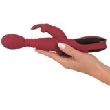 You2Toys – Erotische Bunny Vibrator met Stoot en Rotatie Bewegingen Voor Een Ongekend Gevoel – 26.5 cm – Rood