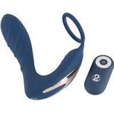 VIBRATING PROSTATE PLUG WITH COCK RING REMOTE CONTROL