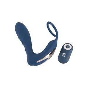 VIBRATING PROSTATE PLUG WITH COCK RING REMOTE CONTROL