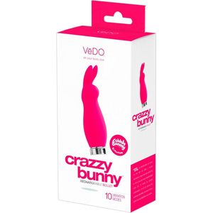 Vedo – Siliconen Opleg Vibrator met Bunny Oren voor Sensuele Massages Oplaadbaar – 12.2 cm – Roze