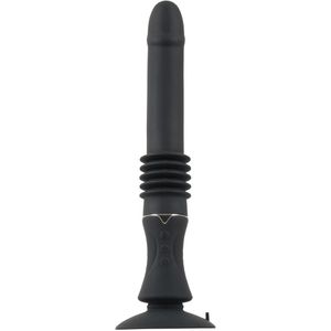 Portable Fucking Machine Stotende en Vibrerende Zuignap Vibrator met Krachtige Motoren 28.5 cm – Zwart