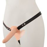 You 2 Toys - Bad Kitty Vibrating dubbele strap-on beige, eenheidsmaat