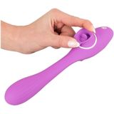 You2Toys Vibrator ""2 Function Vibe"" - stimulerende vibrator voor vrouwen met clitorisstimulator 10 trillingsniveaus, zachte textuur, 270 g violet