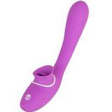 You2Toys Vibrator ""2 Function Vibe"" - stimulerende vibrator voor vrouwen met clitorisstimulator 10 trillingsniveaus, zachte textuur, 270 g violet