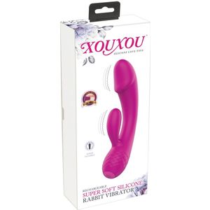 Zachte Rabbit Vibrator met Eikel Vorm