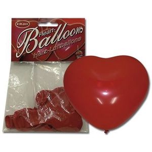 Hartvormige Ballonnen 6st.