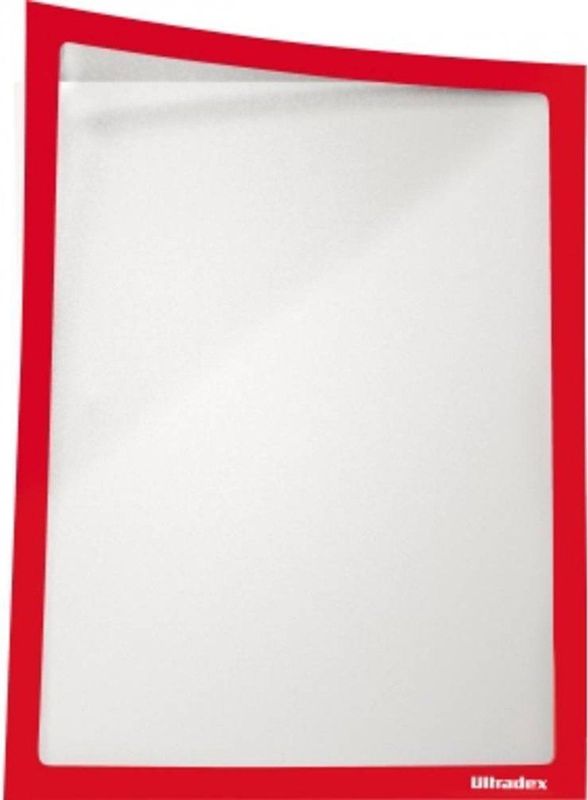 Ultradex Infotasche magnetisch für DIN A4 312x225mm VE=5 Stück rot
