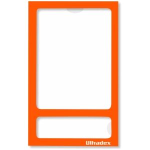 Ultradex Fotorahmen, magnetisch, transparente PET-Folie, für Fotos im Format 60 x 80 mm, orange, 5 Stück