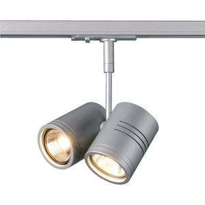 SLV Bima II spot voor railsysteem met 1 circuit BIMA, alu / grijs / zink, Aluminium, 1-fase railverlichting