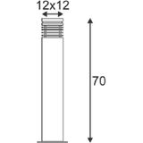 SLV 231411 Arrock Granite Staande buitenlamp LED E27 15 W Graniet-grijs (mat)