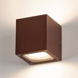SLV Sitra Cube Buitenlamp (wand) 18 W Roest (mat)