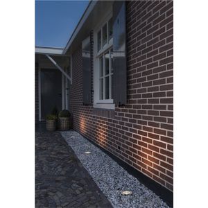 SLV vloerinbouwarmatuur DASAR 80 / spot voor terras, outdoor-spot, inbouwlamp tuin, vloerlamp voor buiten / GU10 IP67 35 W rvs,Roestvrij staal