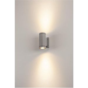 SLV New Myra Wall Up & Down 233114 Buitenlamp (wand) Halogeen GU10 70 W Zilver-grijs