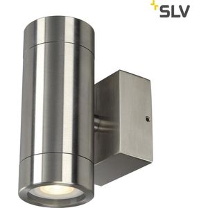 SLV Astina Steel 233302 Buitenlamp (wand) LED, Halogeen GU10 70 W RVS