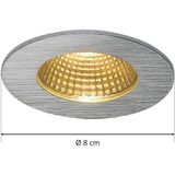 SLV - Patta-I - LED Inbouwlamp - Geborsteld Aluminium - Dimbare LED Driver, IP65