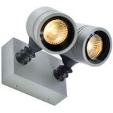 NEW MYRA WALL SPOT Wandleuchte, silbergrau, 2xGU10, max. 2x50W, IP55
