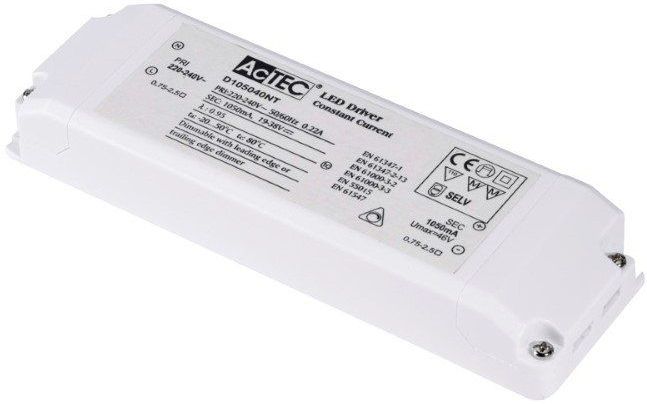 Dimbare Led-Driver - 0-40 W - 1050 mA - Fase-Afsnijding